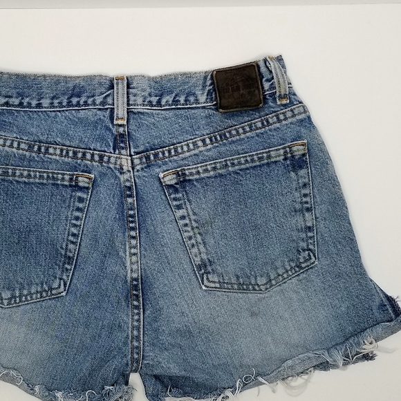 Gap Y2K Hand Made Cut Off Button Fly Denim Short Shorts- High Rise Size 4 Reg - Picture 8 of 10